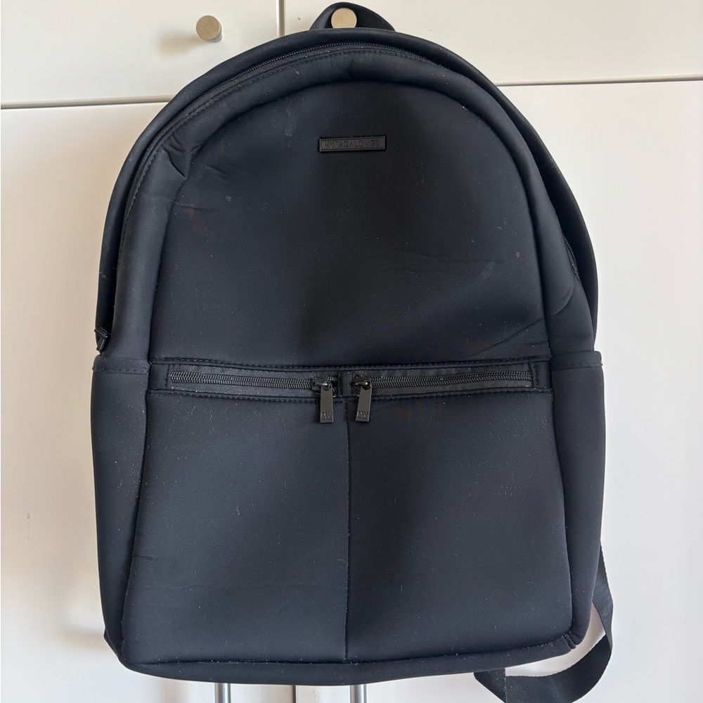 Black Tagalog backpack - two water bottle pockets, laptop section with strap